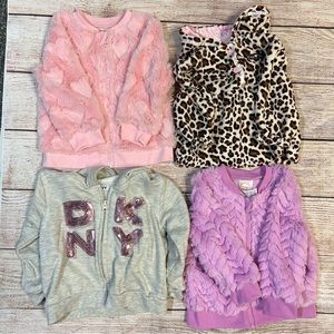Lot of 4 baby girl jackets size 3-6 months